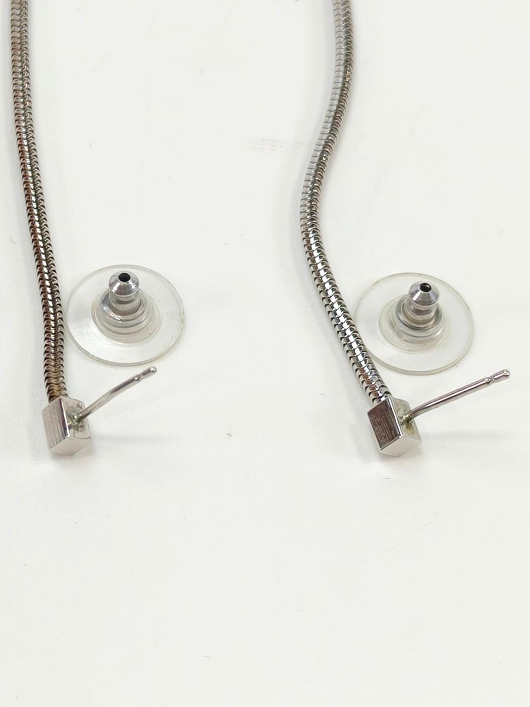 CHANEL ココマーク ピアス 01P ラインストーン シルバー 管理番号:10251