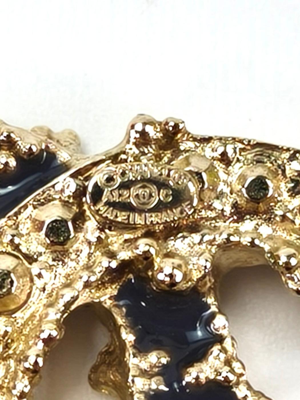 CHANEL シャネル ココマーク ラインストーン ブローチ グレー×ピンク 管理番号:10435