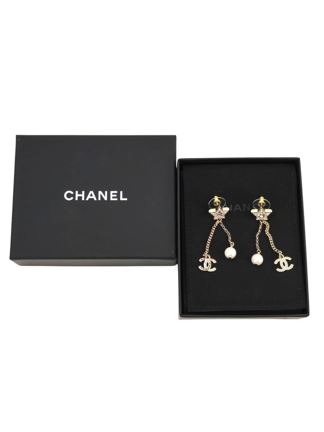 CHANEL シャネル スター 星 パール ピアス ゴールド 管理番号:10625