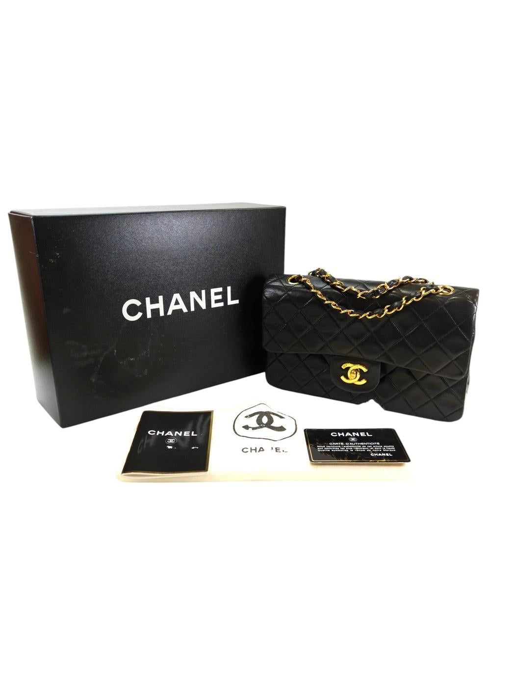 CHANEL マトラッセ ダブルフラップ Wチェーン ショルダーバッグ 黒 管理番号:10906