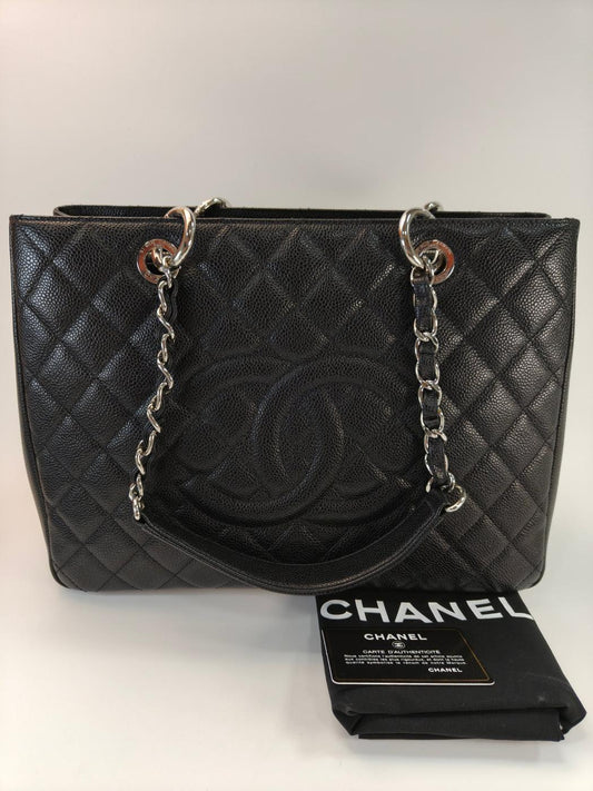 CHANEL シャネル マトラッセ チェーントートバッグ キャビアスキン ブラック 管理番号:10954