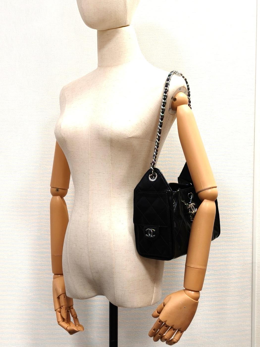CHANEL シャネル25 ミニ ハンドバッグ ショルダーバッグ ブラック 管理番号:11228