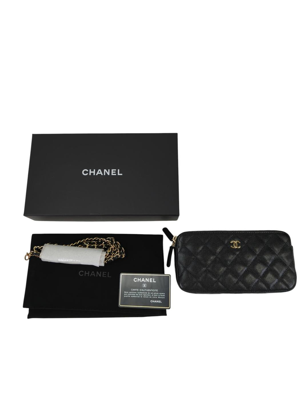 CHANEL シャネル マトラッセ チェーンウォレット ショルダーバッグ ブラック 管理番号:11351
