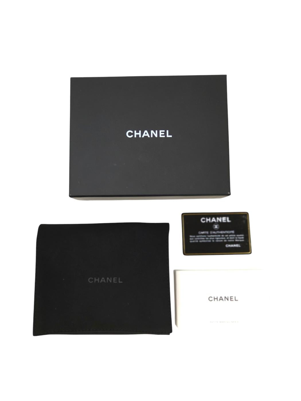 CHANEL 香奈儿 可可标志 菱格纹 三折钱包 黑色 管理编号:11509
