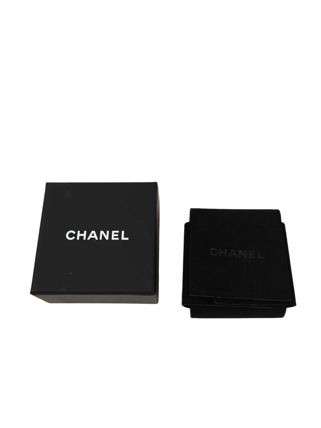 CHANEL シャネル ココマークラウンドピアス ゴールド×ブラック 管理番号:11558