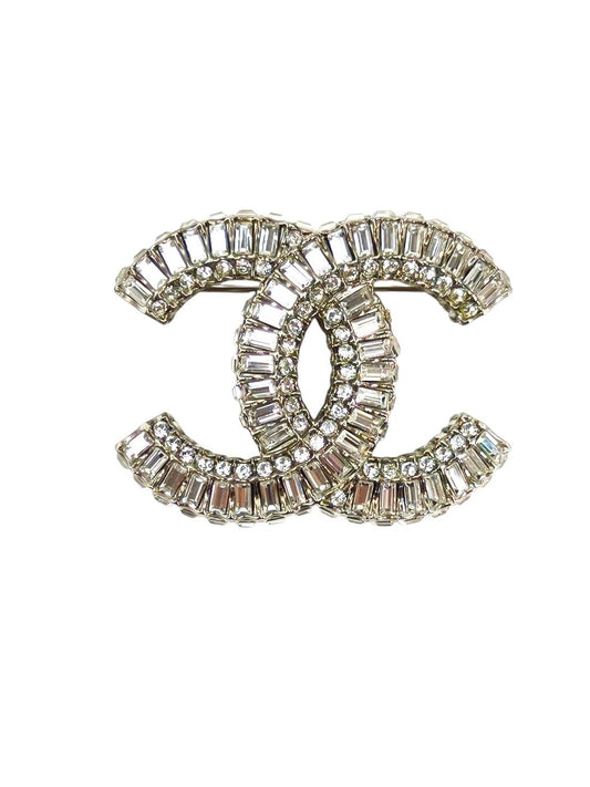 CHANEL シャネル ココマークラインブローチ シルバー 管理番号:11583