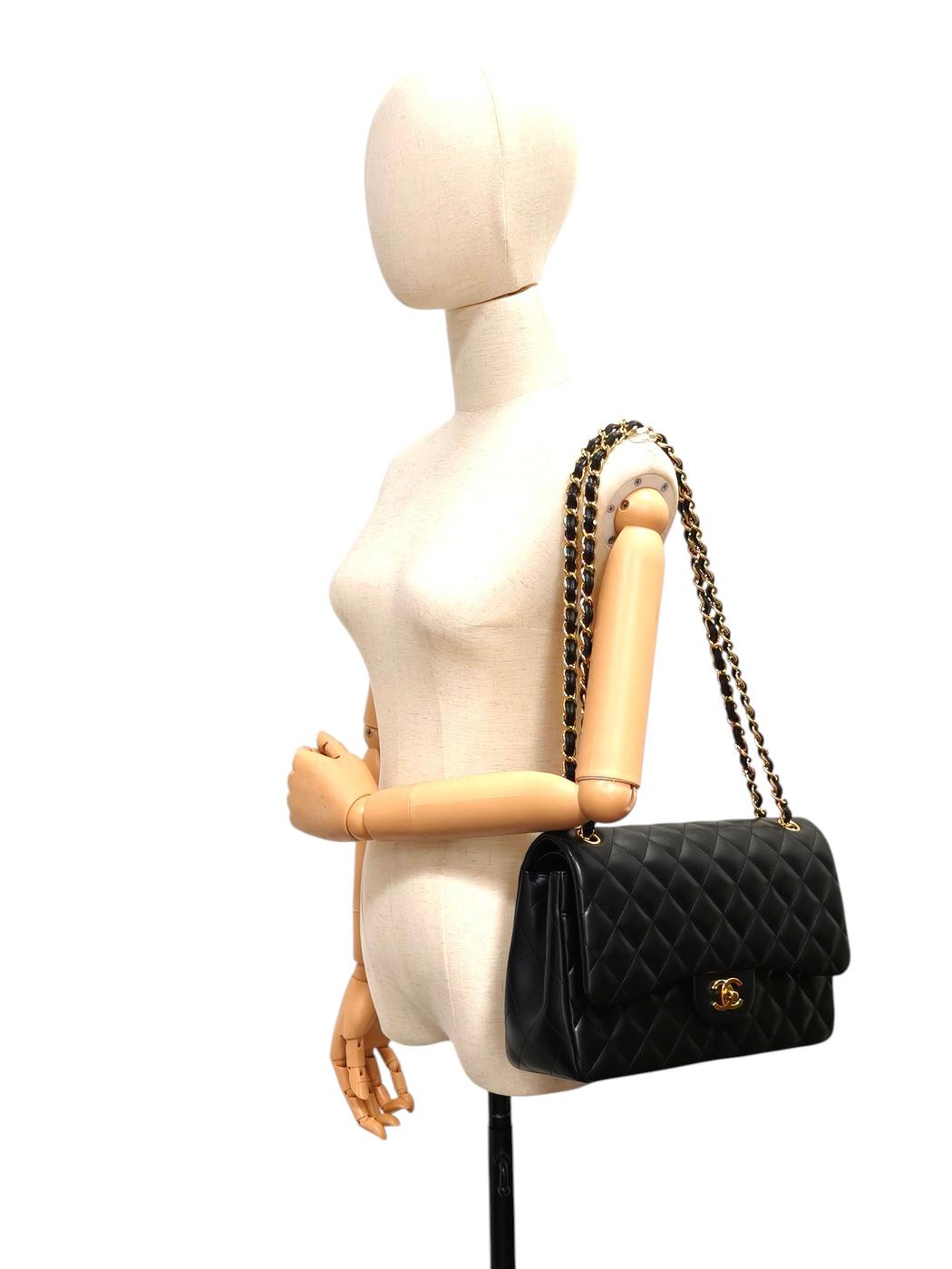 CHANEL シャネル マトラッセ ダブルフラップ 30 20番台 ショルダーバッグ ブラック 管理番号:11594
