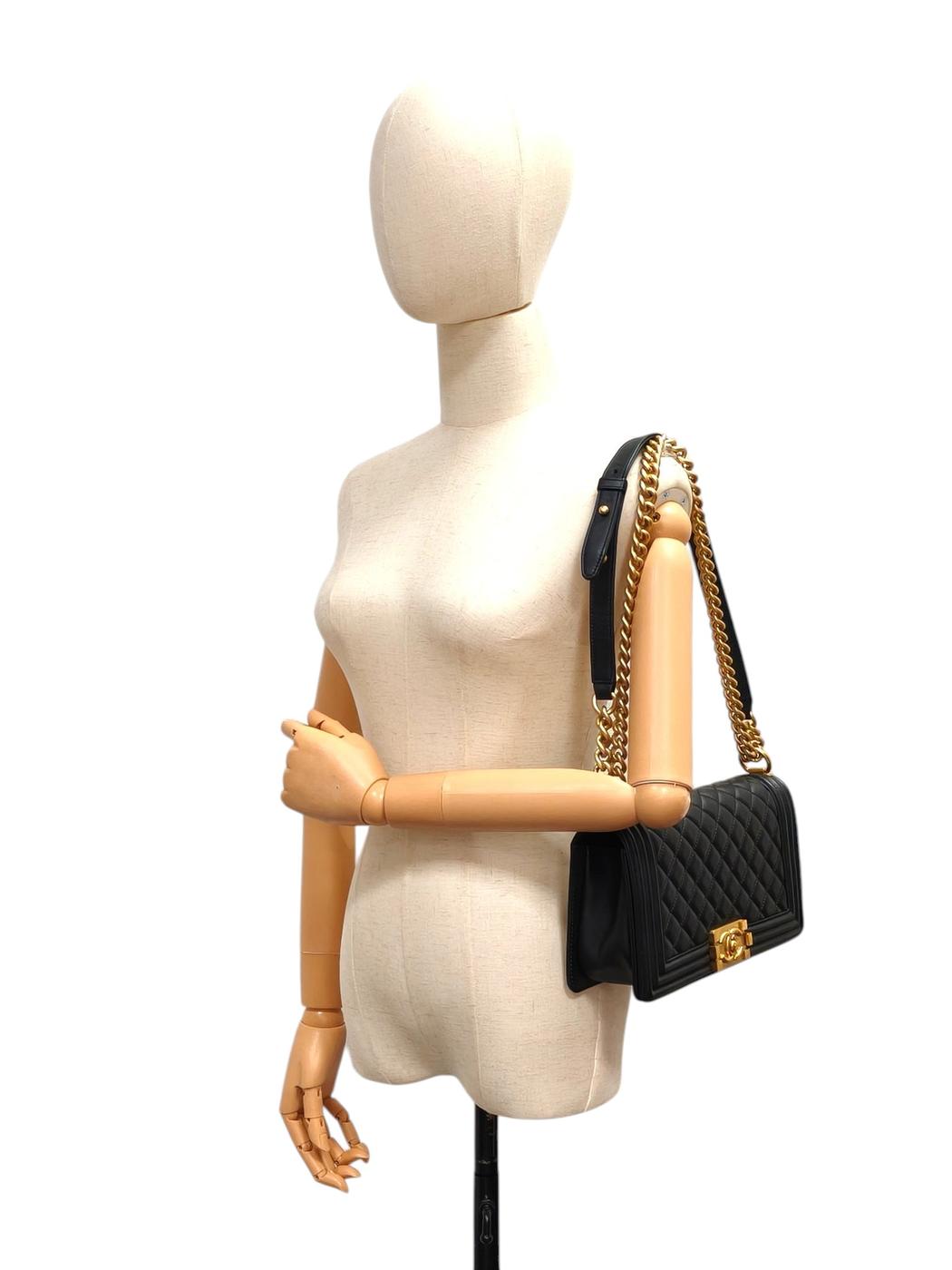 CHANEL シャネル ボーイシャネル 2002年製 ショルダーバッグ ブラック 管理番号:11597