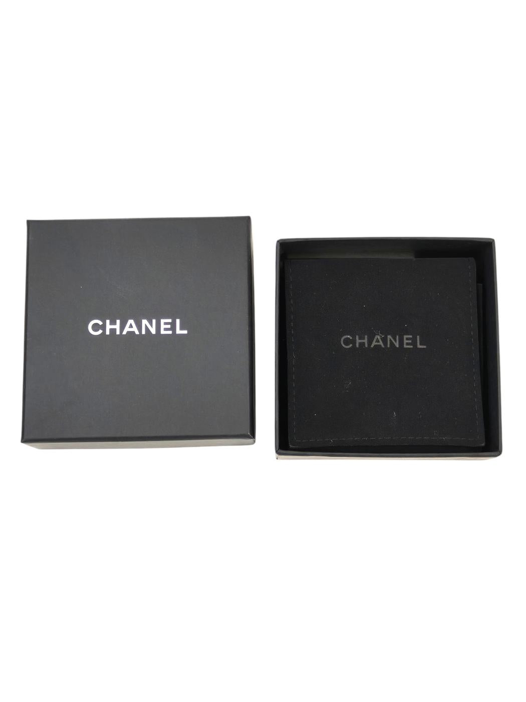 CHANEL シャネル ココマーク ラインストーン×チェーン 2018 年製 ブローチ シルバー 管理番号:11682