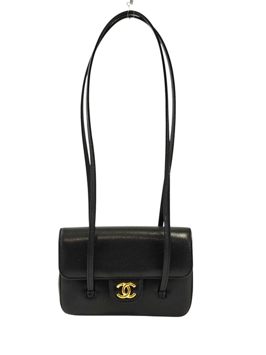 CHANEL シャネル ストラップ クラッチ バッグ ショルダーバッグ ブラック 管理番号:11725