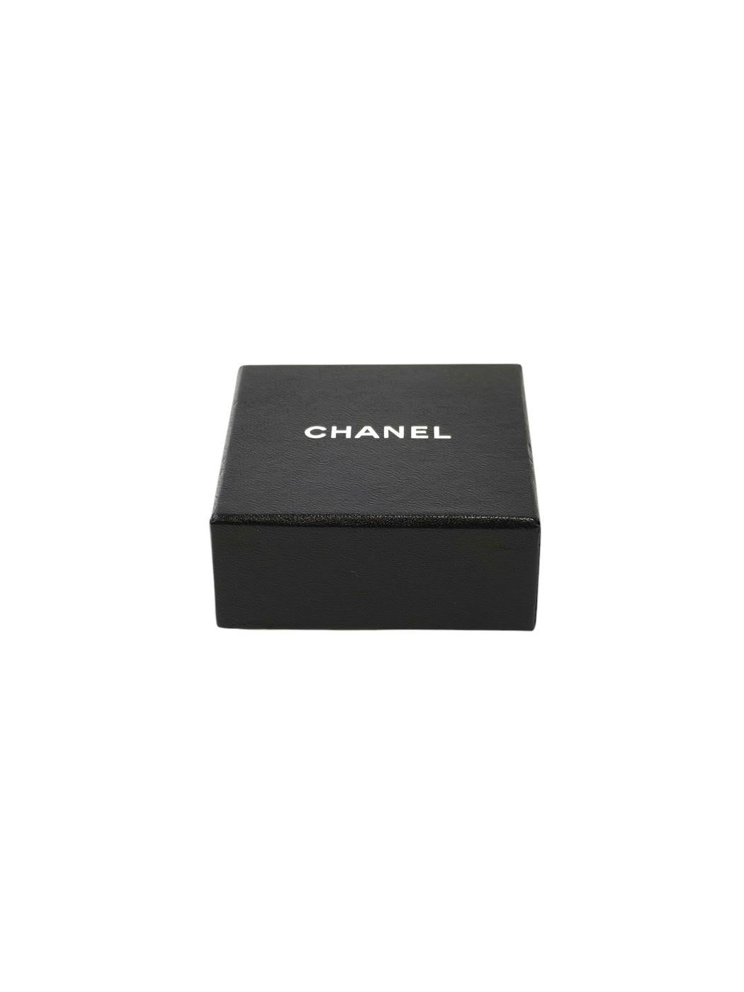 CHANEL Coco Mark Earrings Black x Gold 97P Spring/Summer 1997 Management Number: 11750
