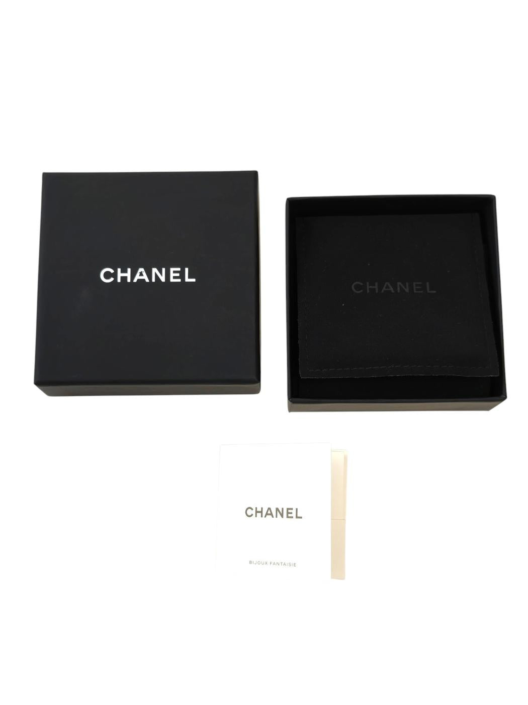 CHANEL 香奈儿 双C Logo 珍珠镶钻(带刻印 L20V)胸针 女士 金色 管理编号:11820