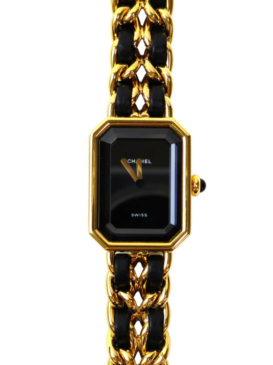 CHANEL Première Size L H0001 Quartz Watch Black x Gold Control Number: 11841