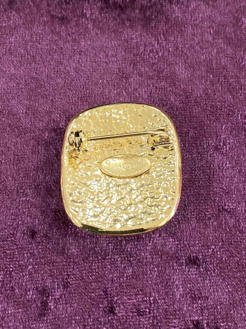 CHANEL シャネル ヴィンテージ スクエア ブローチ 管理番号:1447