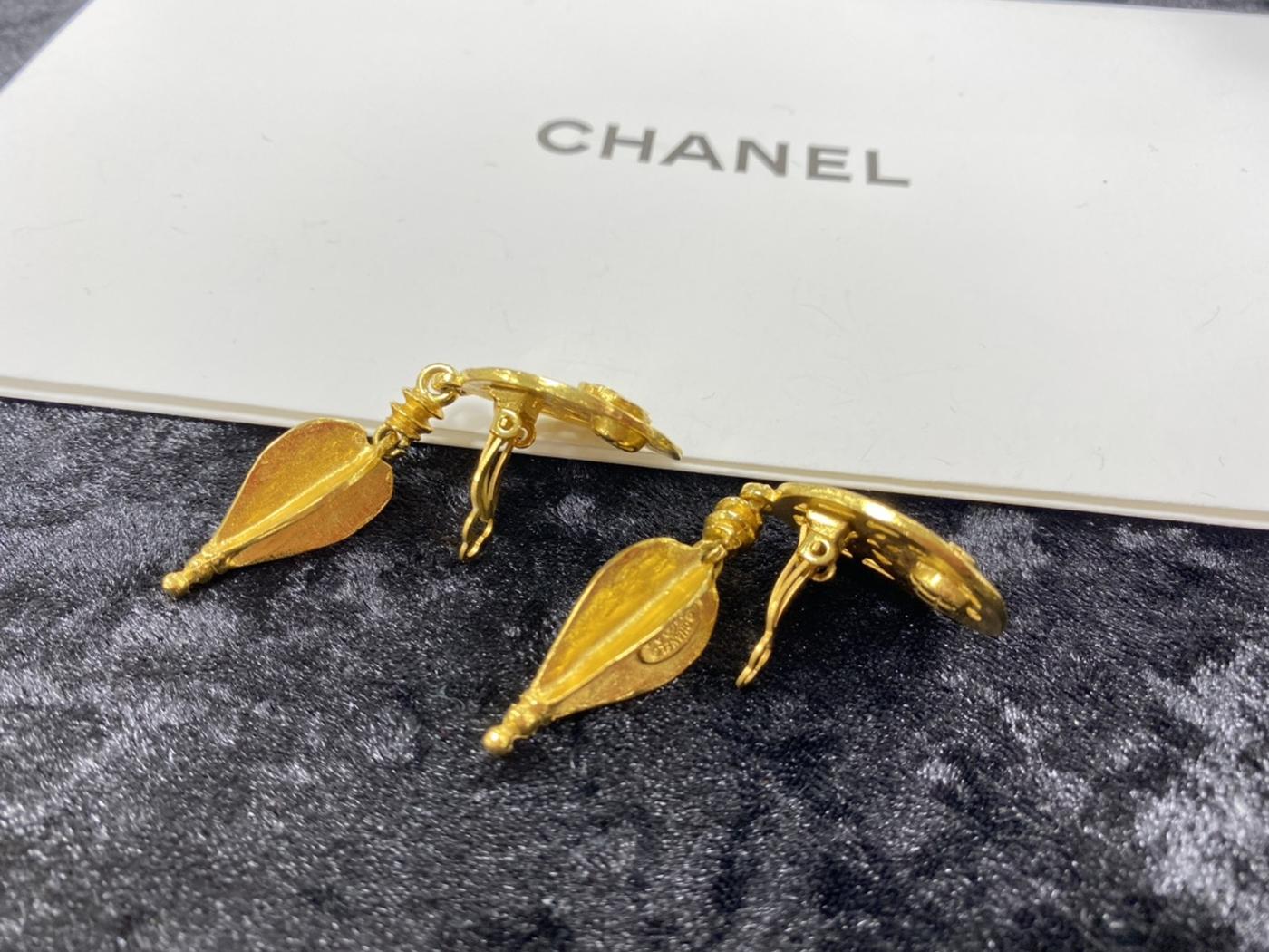 CHANEL シャネル ヴィンテージ コマーク スイング イヤリング 管理番号:1608