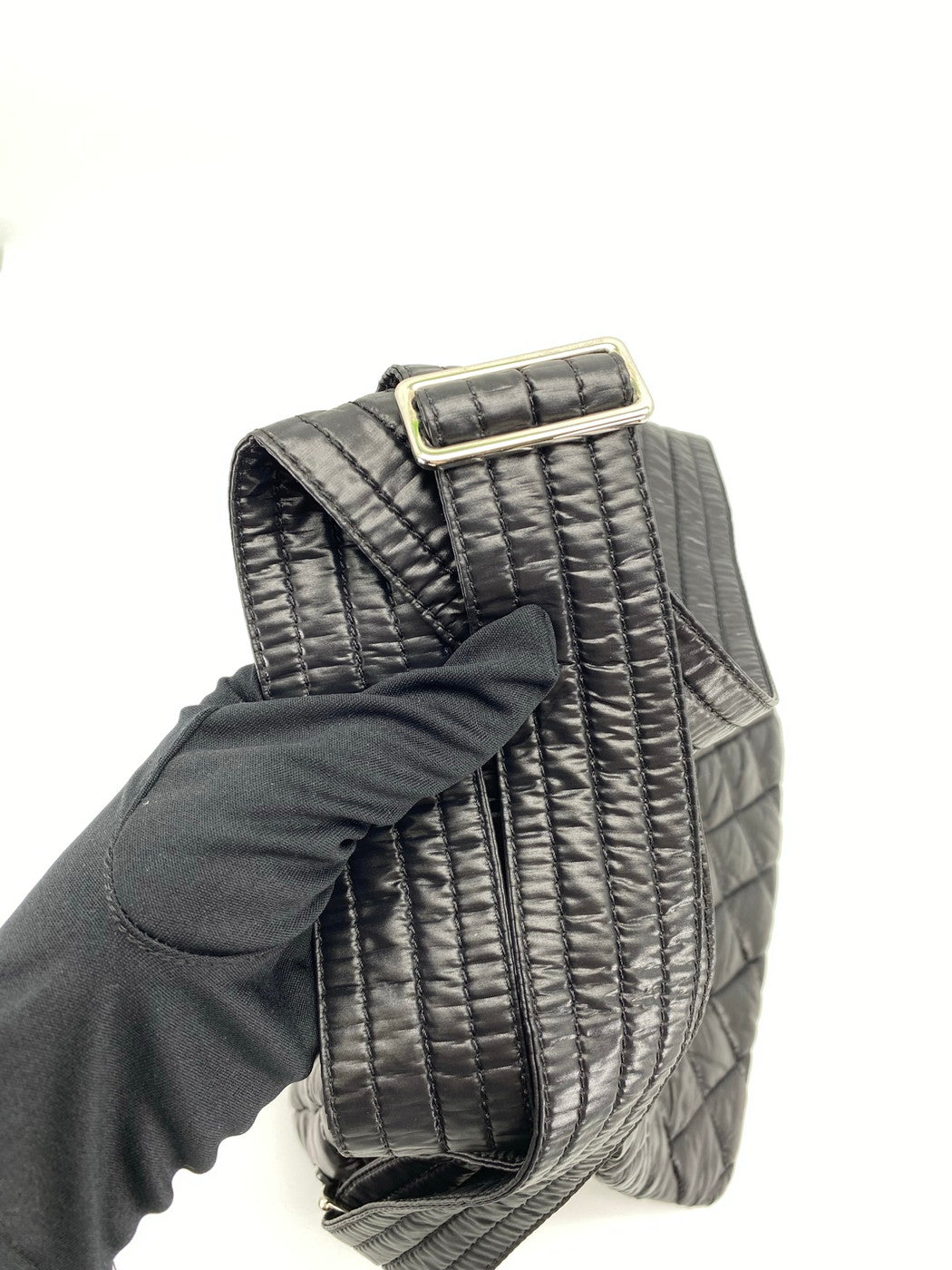 CHANEL シャネル コココクーン ショルダーバッグ 斜め掛け ナイロン 黒 A48616 管理番号:9259