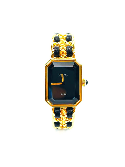 CHANEL Premiere Watch, Size S, H0001, Yellow Gold, Black Dial, Quartz Movement, Reference Number: 9758