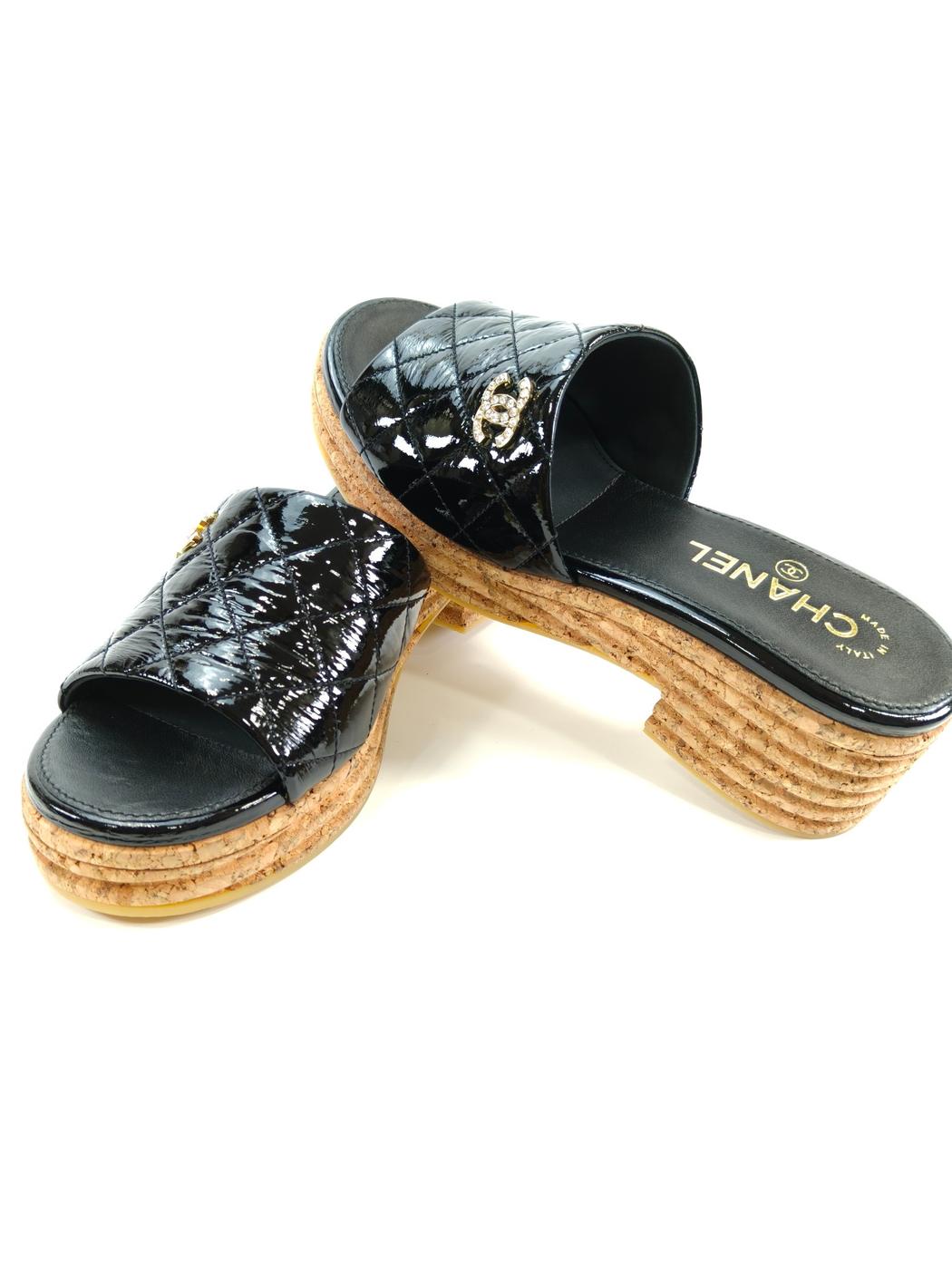 CHANEL シャネル ミュール サンダル ブラック 管理番号:9928