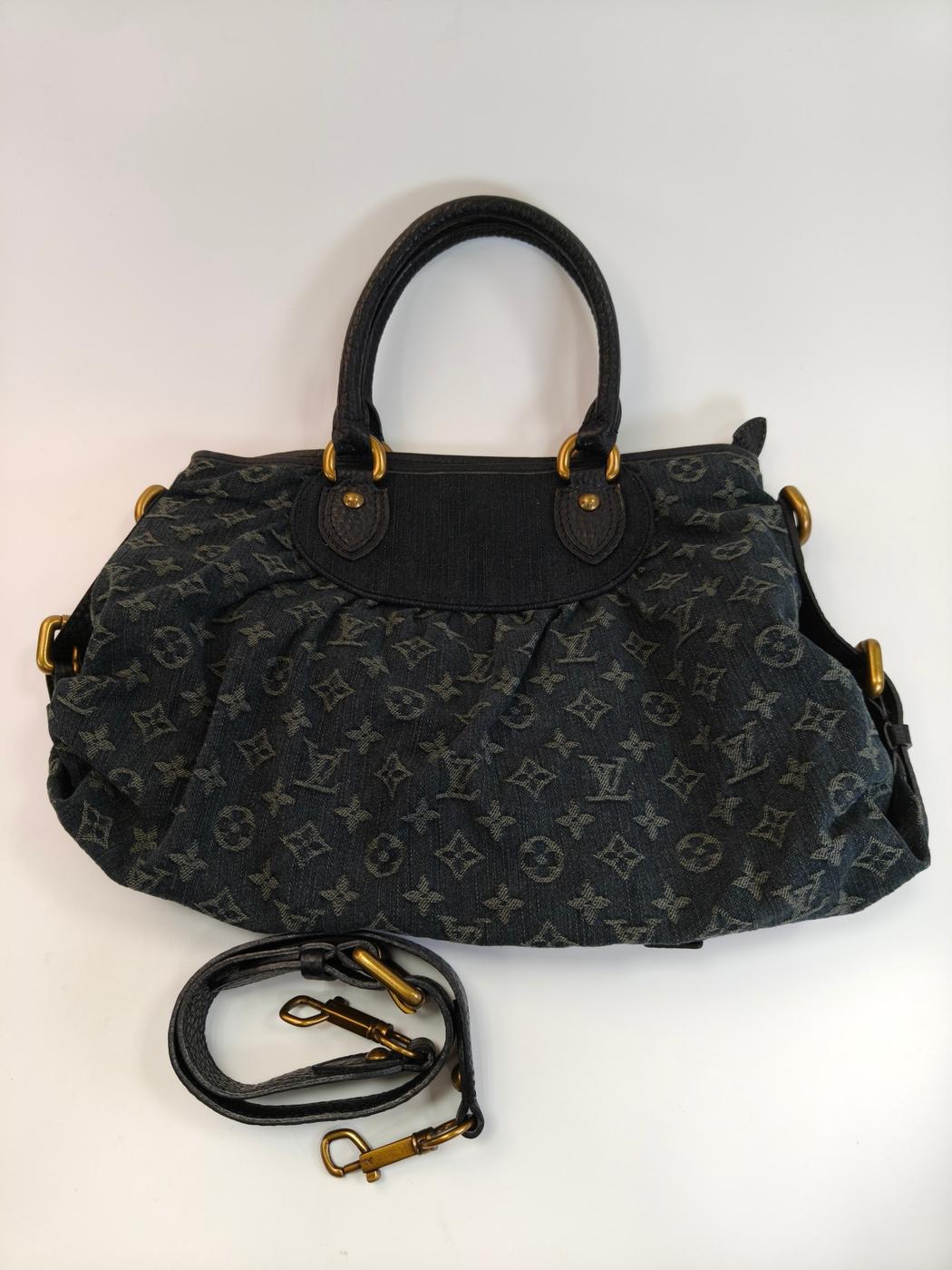 LOUIS VUITTON Neo Cavy MM 2-Way Tote Bag Shoulder Bag Monogram Denim Noir Model Number: 10779