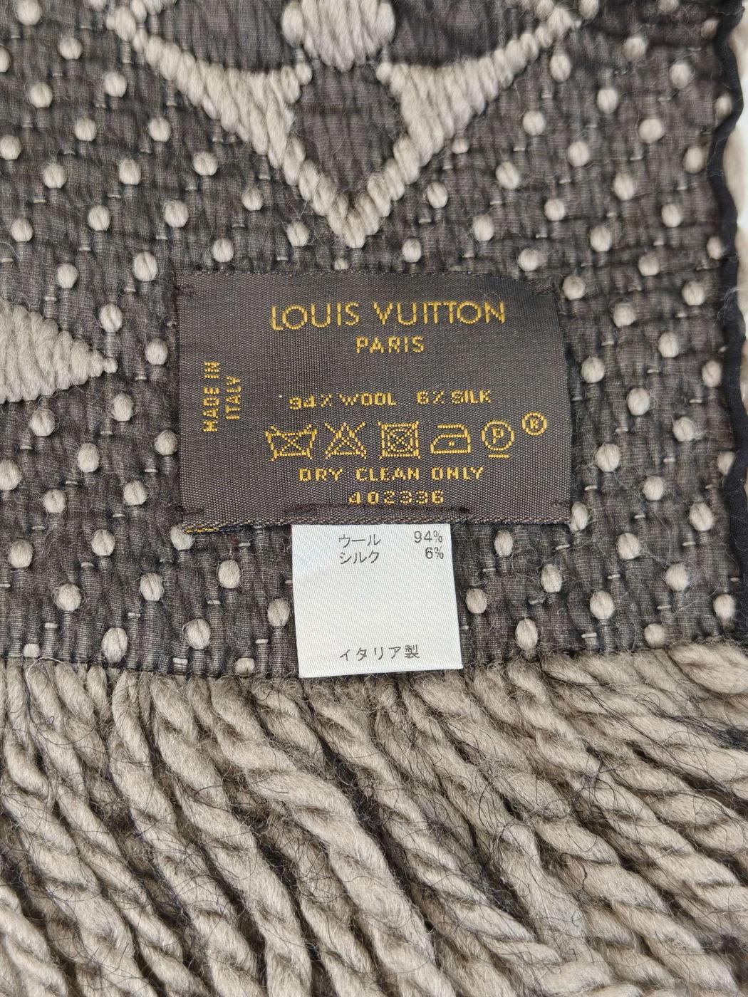 Louis Vuitton ルイ ヴィトン エシャルプ ロゴマニア マフラー グレー 管理番号:11433