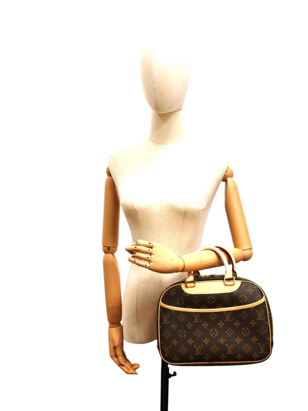 LV Louis Vuitton Monogram Trouville M42228 Handbag Brown Management Number: 11834