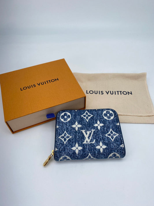 Louis Vuitton ジッピー・コインパース 財布 カードケース コインケース M81185 デニム 管理番号:9237