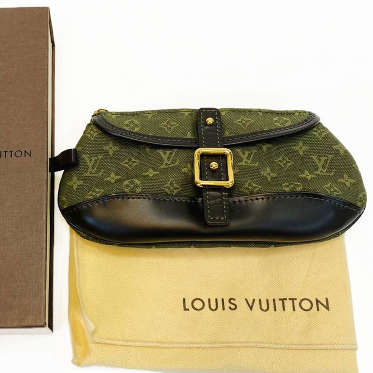 LOUIS VUITTON M92698 Anne-Sophie Monogram Mini Pouch, Khaki