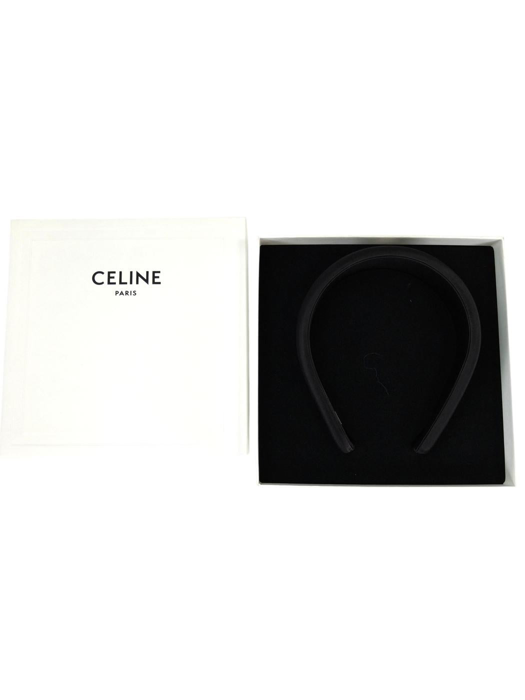 Celine セリーヌ トリオンフ カチューシャ ブラック×シルバー 管理番号:11381