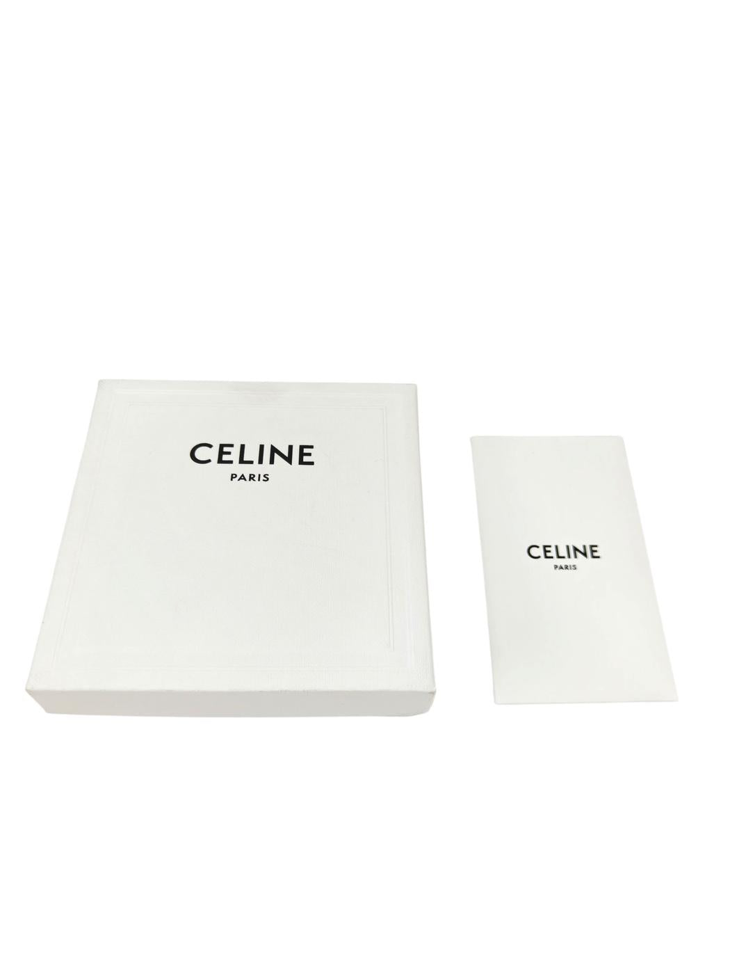 Celine セリーヌ トリオンフ ラインストーン ピアス ゴールド 管理番号:11543