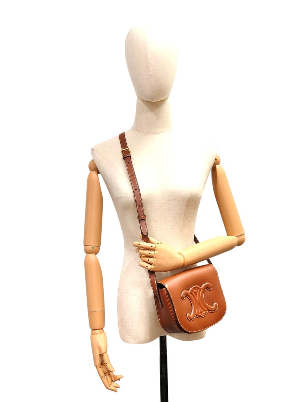 Celine 思琳 Folco Cuir Triomphe 单肩包 棕色 款号:11688