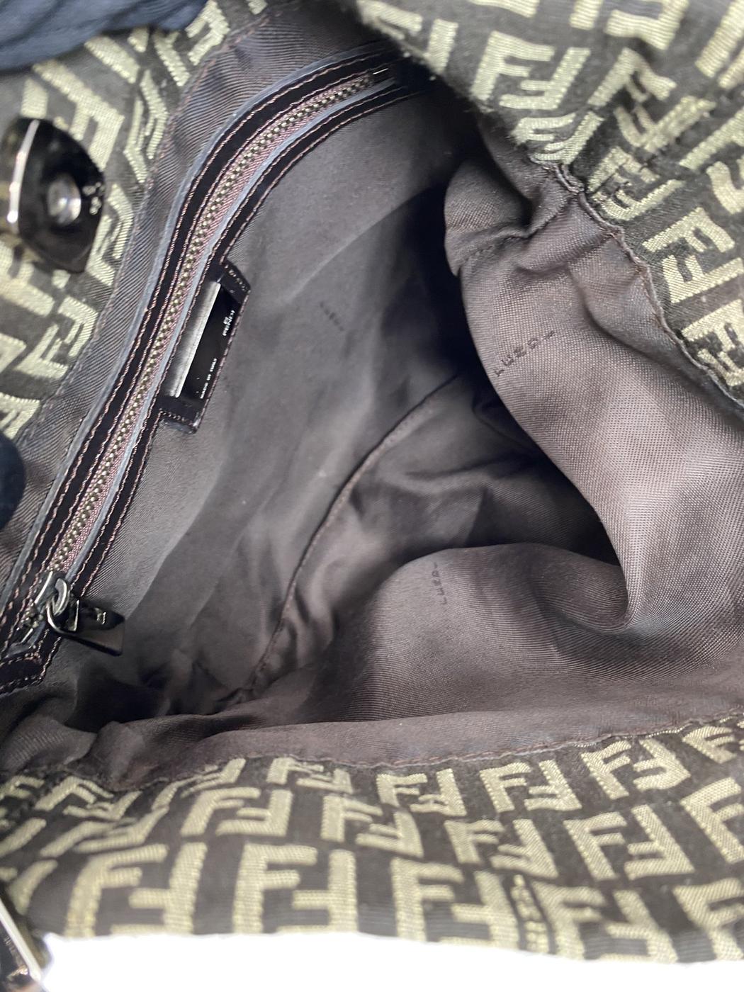 FENDI フェンディ ズッキーノ柄 ショルダーバッグ 斜め掛け キャンバス 管理番号:6667