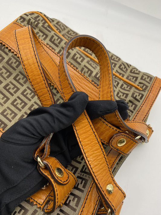 FENDI フェンディ ズッキーノ ズッカ柄 トートバッグ ショルダーバッグ 肩掛け 管理番号:8097