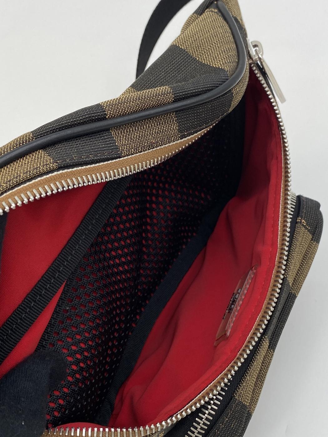 FENDI フェンディ ペカンストライプ ウエストバッグ ボディバッグ 7VA446 ユニセックス 管理番号:8744