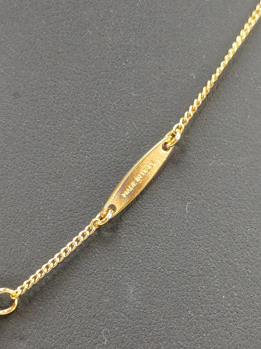 Ferragamo Gancini 水晶密镶吊坠项链(金色),货号:10270