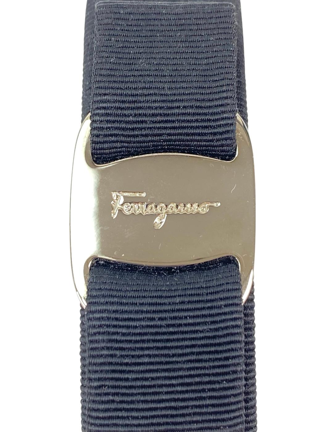 Ferragamo フェラガモ ヴァラリボン バレッタ ブラック 管理番号:11450