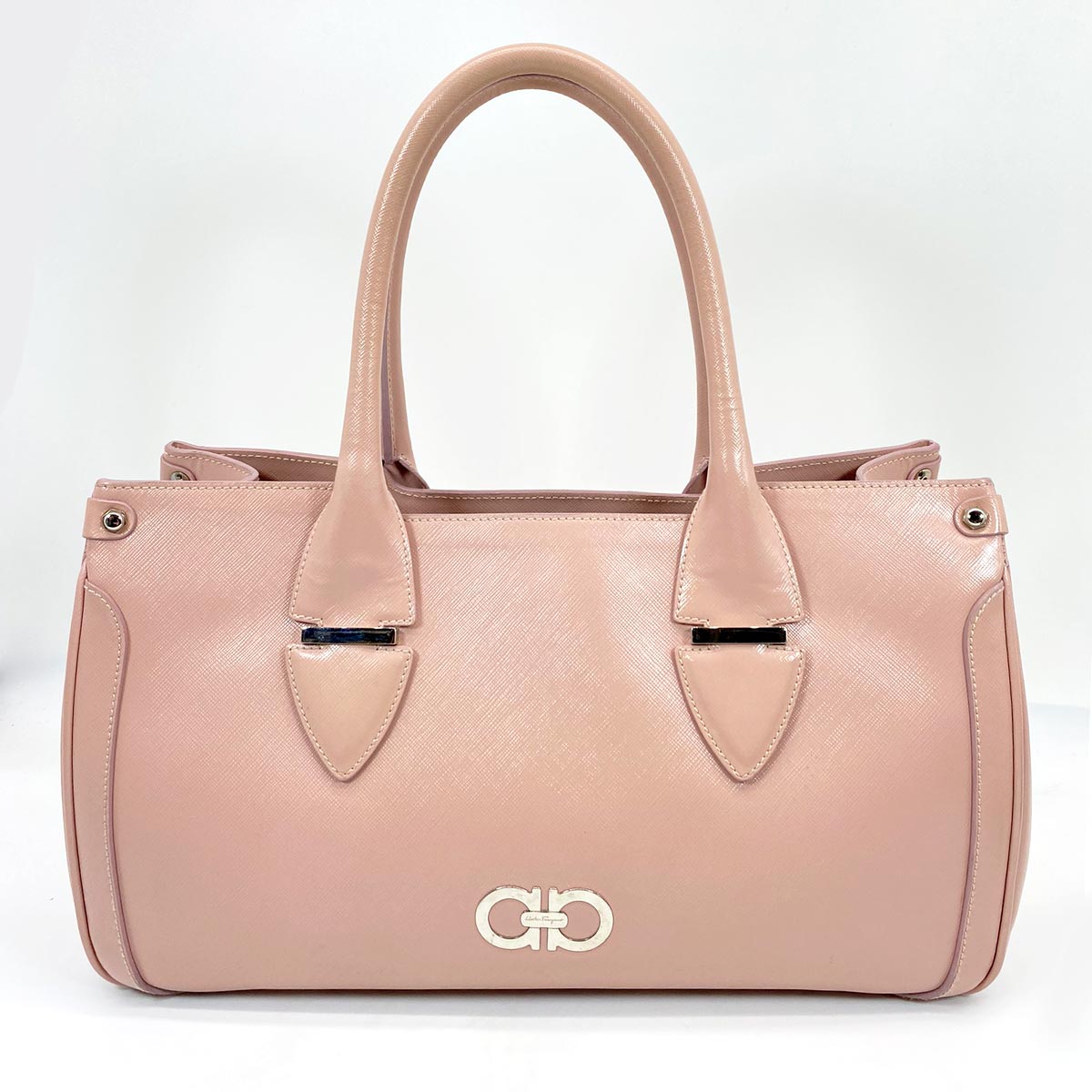 Ferragamo フェラガモ ハンドバッグ トートバッグ ガンチーニ ピンク 