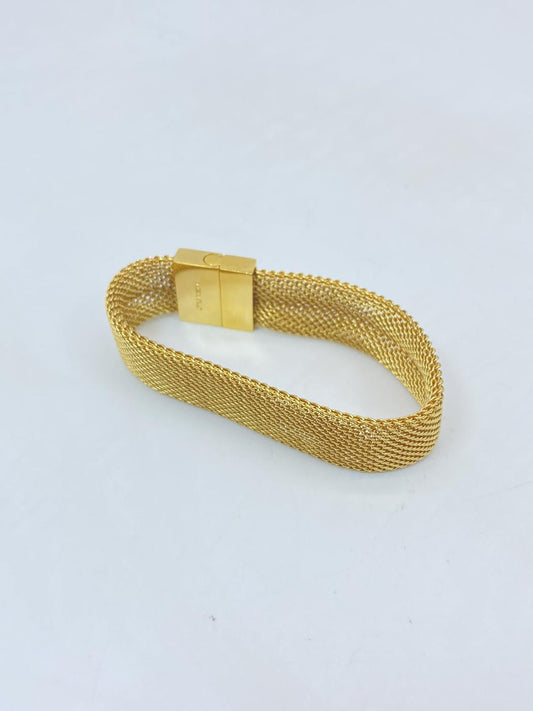 GUCCI グッチ ブレスレット バングル ゴールド メッシュ ユニセックス 管理番号:7483