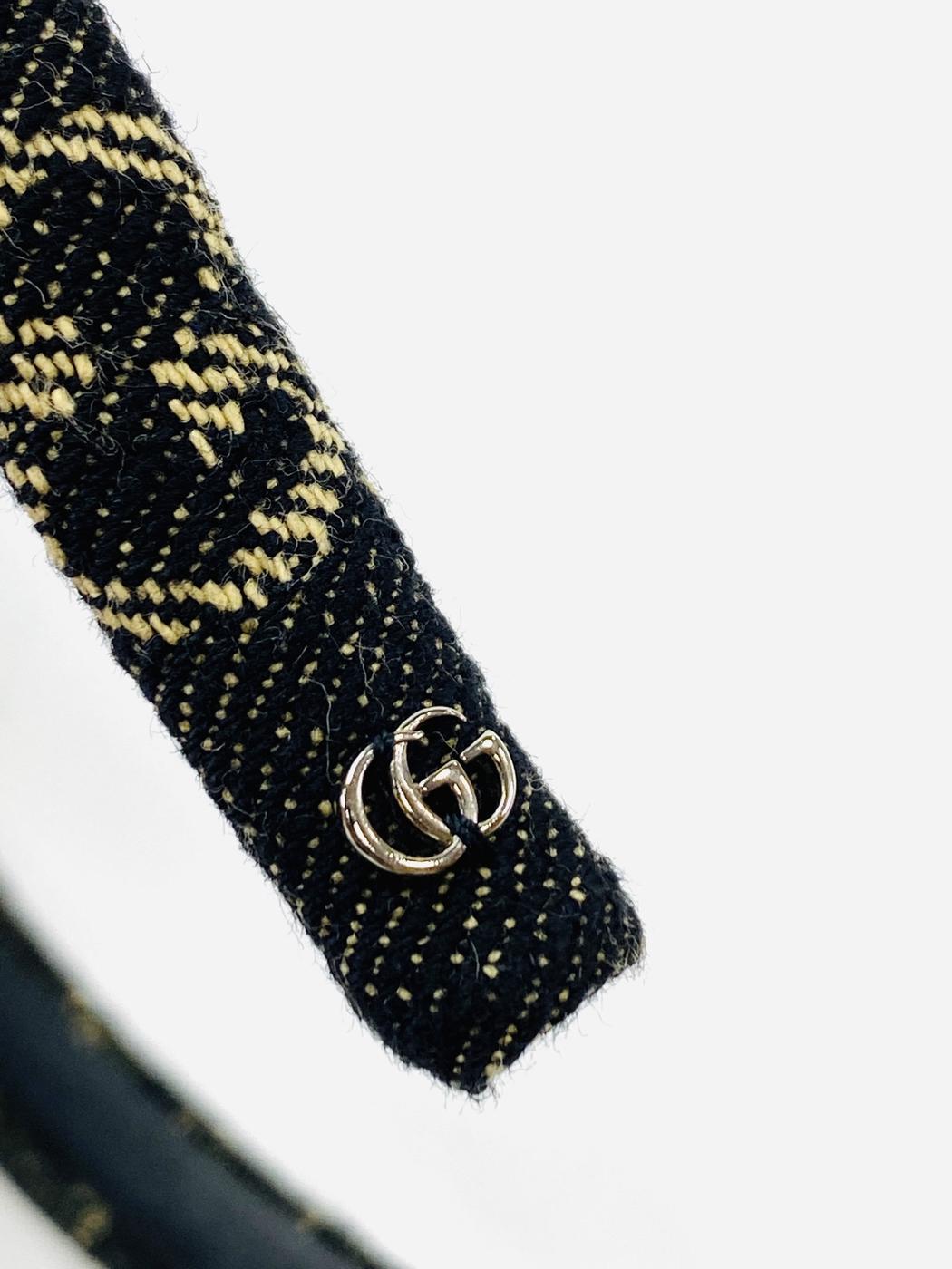 Gucci グッチ 『エコ ウォッシュ ド デニム ヘアバンド』652835 カチューシャ 黒 管理番号:9680