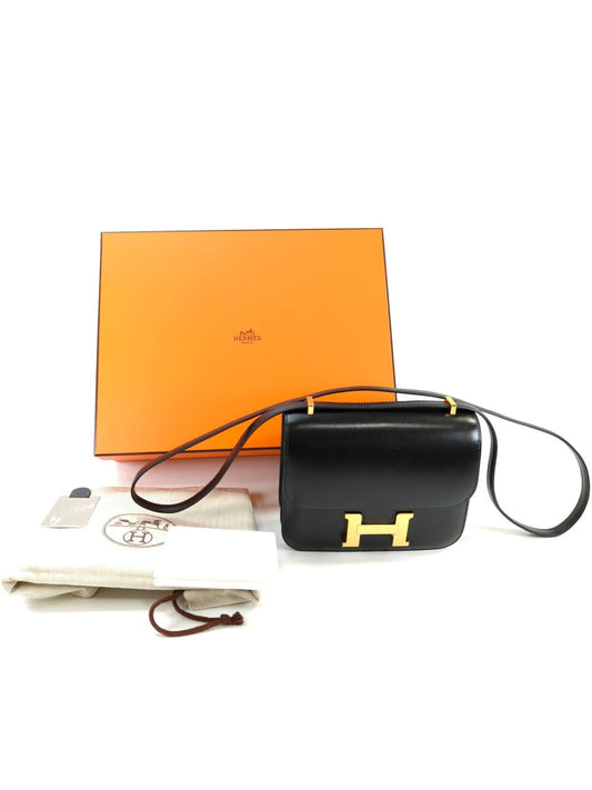 HERMES エルメス コンスタンス ミニ 18 ショルダーバッグ B刻印 ノワール ゴールド金具 管理番号:10045