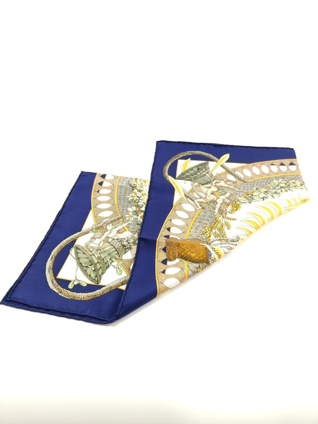 爱马仕 Carré 45 丝巾 AMOURS 向日葵真丝款,控制编号:10052