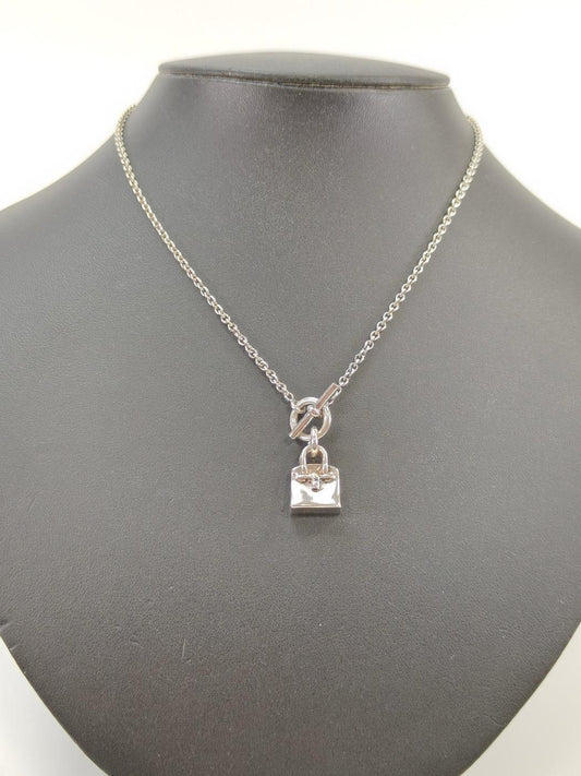 HERMES エルメス ネックレス バーキン アミュレット トグル ペンダント シルバー 管理番号:10068