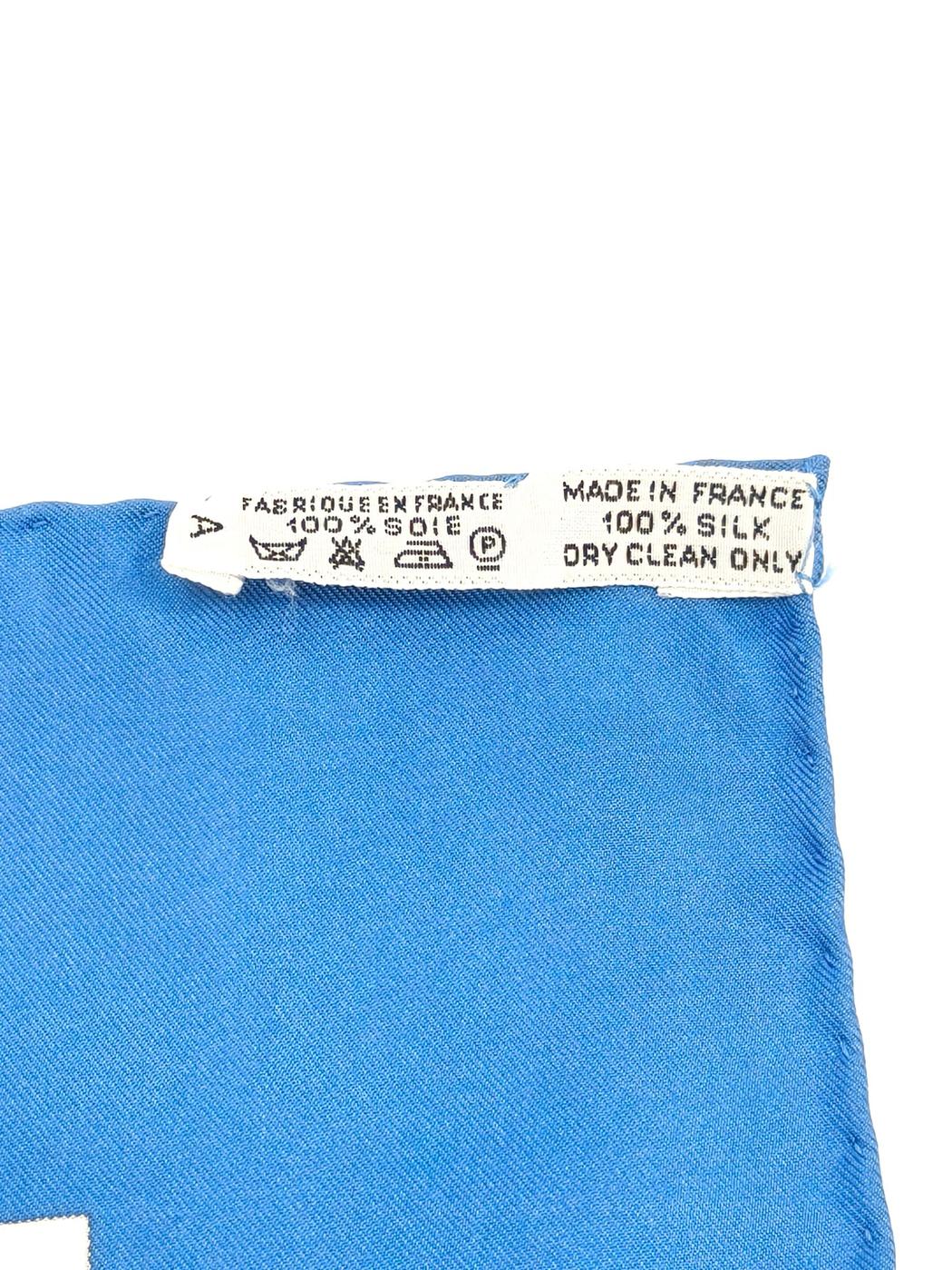 爱马仕 Carré 90 “LENTENTE CORDIALE” 丝巾,蓝色,参考编号:10226