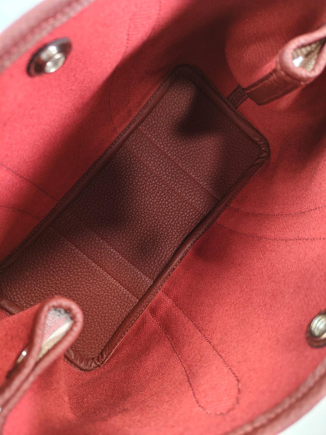 HERMES エルメス ガーデンパーティ TPM トートバッグ トワルアッシュ U刻 ブラウン 管理番号:10246