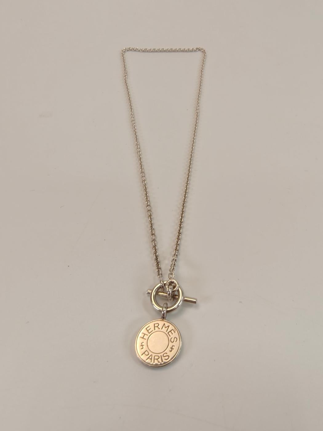 HERMES エルメス アミュレット セリエ ネックレス シルバー 管理番号:10382