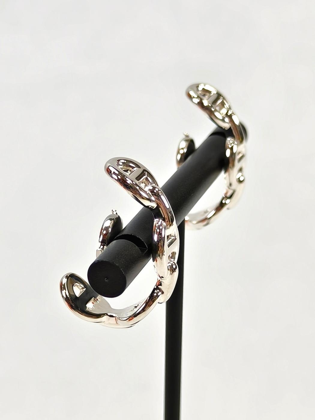 HERMES エルメス シェーヌダンクル アンシェネ ピアス シルバー 管理番号:10438