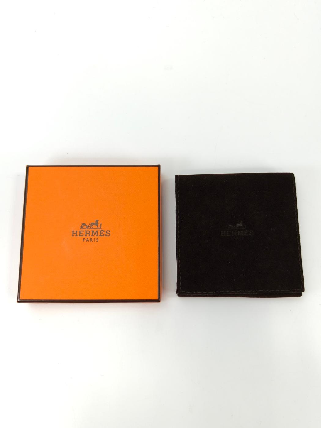 HERMES 爱马仕 Clic H 手镯 银色×粉色 型号:11012
