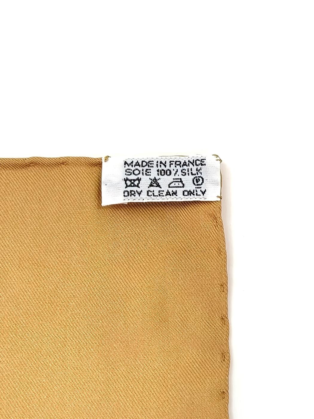 HERMES エルメス カレ90 ロンシャンへの散歩 シルク スカーフ ベージュ 管理番号:11116