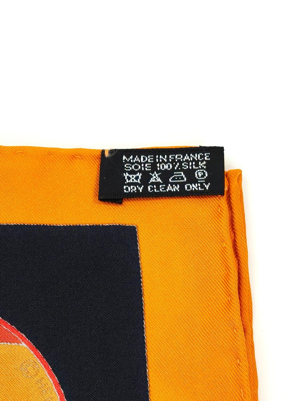 HERMES エルメス カレ90 Sequences シルク スカーフ オレンジ 管理番号:11120