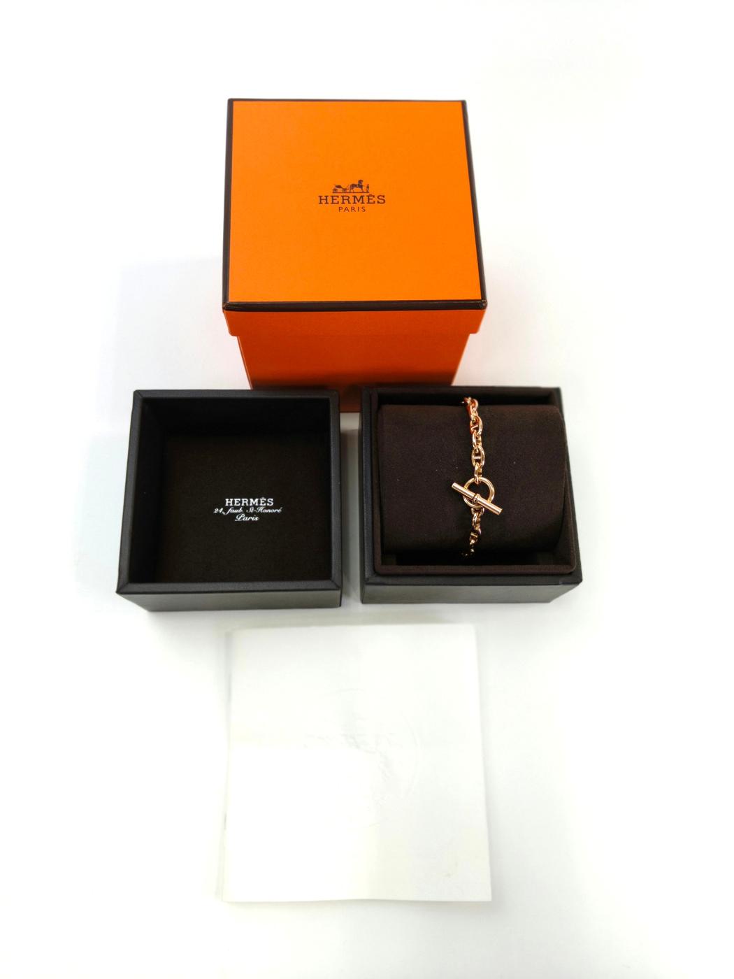HERMES エルメス シェーヌダンクル TPM 25コマ ブレスレット ピンクゴールド 管理番号:11137
