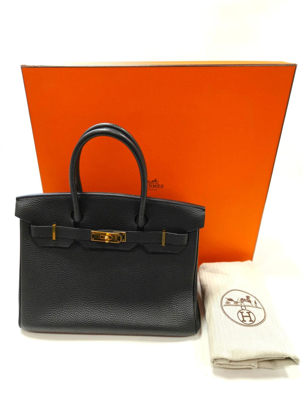 HERMES エルメス バーキン30 ハンドバッグ H刻印 ブラック 管理番号:11143